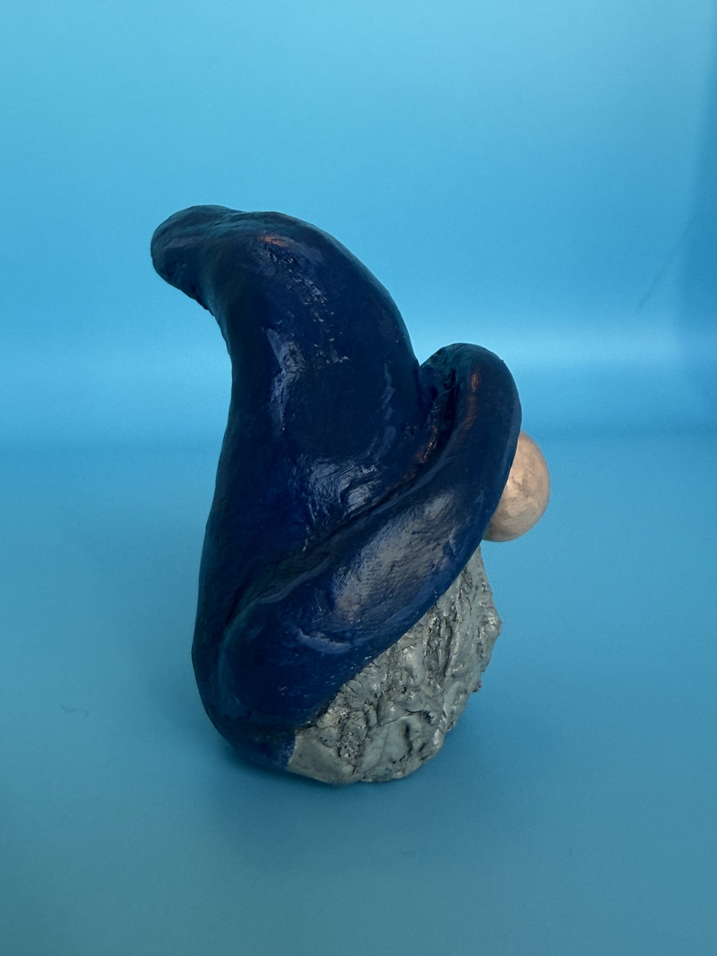 Shelf Settler Gnome — Blue Hat and Robes - GnomeNGarden