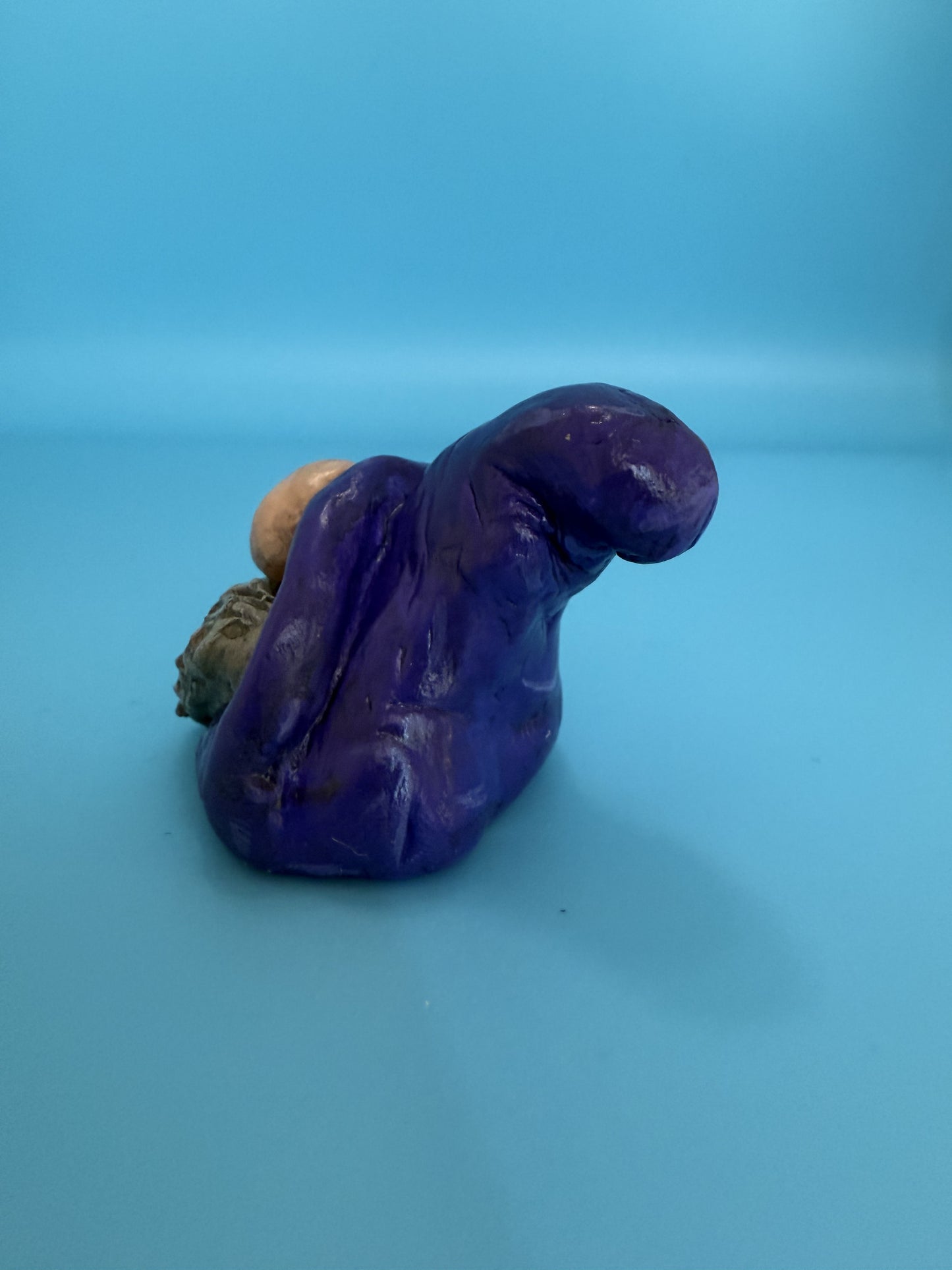 Shelf Settler Gnome — Purple Hat and Robes - GnomeNGarden