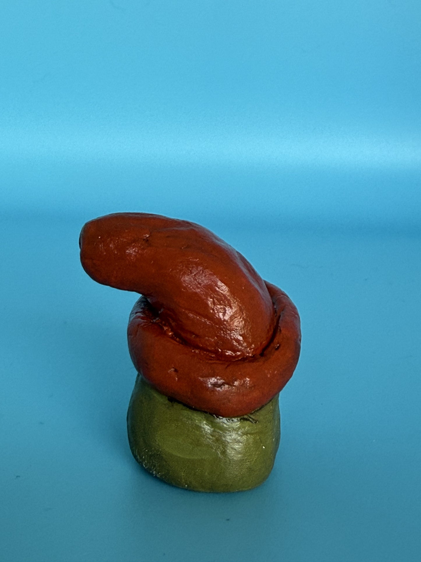 Desk Dweller Gnome — Burnt Orange Hat, Olive Robes - GnomeNGarden