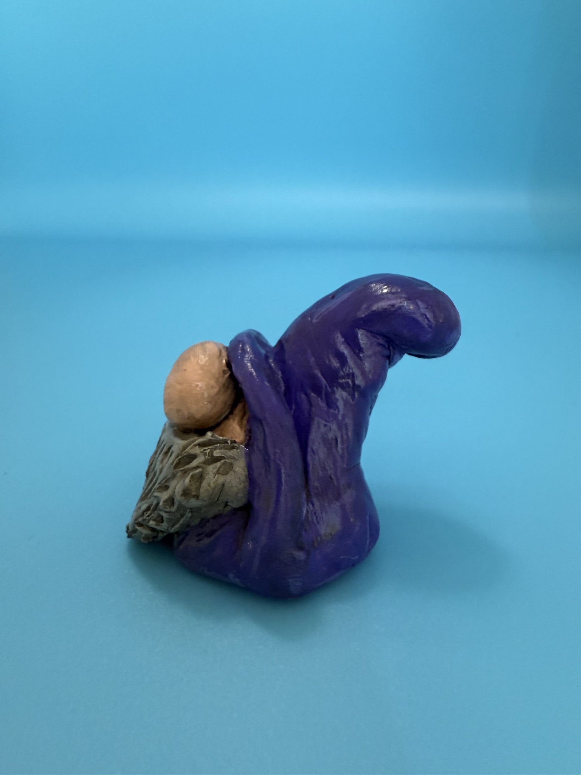 Shelf Settler Gnome — Purple Hat and Robes - GnomeNGarden